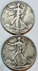 Walking Liberty Half Dollars 1943S & 1945 VG/F