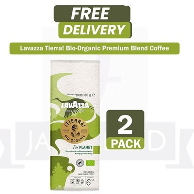 Lavazza Tierra For Planet Bio-Organic Ground Coffee Tropical 180g - PACK OF 2