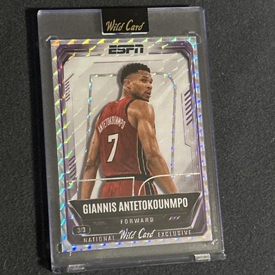 Giannis Antetokounmpo 2026 Wild Card ESPN NSCC Exclusive Miami Heat Jersey! /3