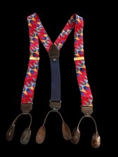 Trafalgar Silk Suspenders with Umbrella Pattern