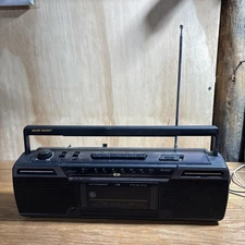 Vintage GE portable radio boombox w/ tape player model 3-5624A - Tested & works!