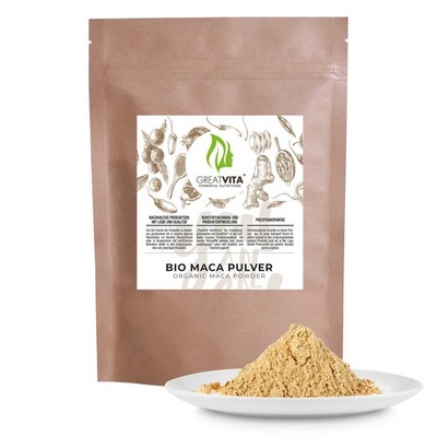 GreatVita Bio Maca Pulver 800 g aus Peru aus biologischem Anbau