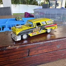 1956 Chevy Nomad JEGS  - Hot Yellow - Vintage Real Riders Wheels Dragster
