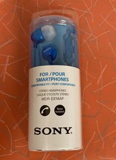 Sony MDR-EX14AP Ear Bud Headphones, Blue, Comfortable Fit, Stereo, New