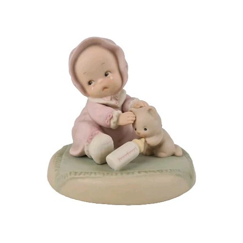 🚨 Memories of Yesterday 523232 Bless Em Baby Girl With Cat And Bottle Figurine
