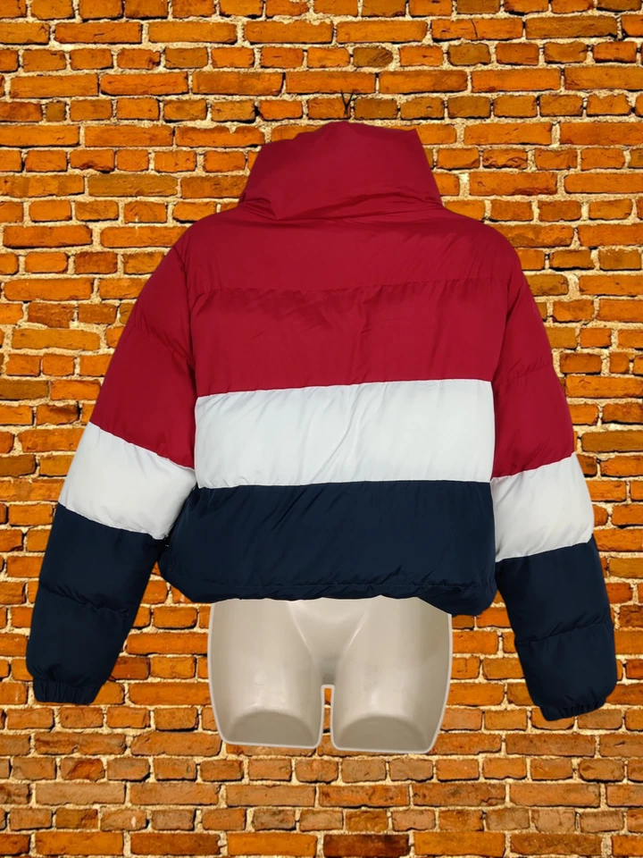 MUJER BRAVE SOUL TALLA UK GRANDE AZUL MARINO MEZCLA ACOLCHADA ACOLCHADA CHAQUETA ABRIGO INFORMAL CREMALLERA Foto 3 de 4