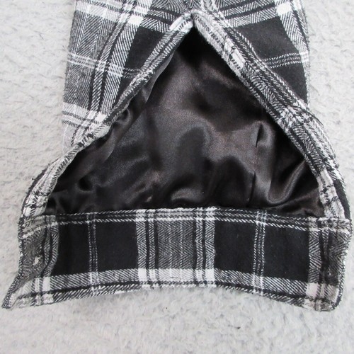 SVRN Code Shirt Boy XL Black White Hood Plaid Flannel Grunge Street Layer SKater - Picture 9 of 19