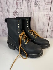 Men's Mason Work America Shoe Boots Size 10D Black Leather Regular Toe EUC