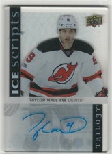 2017-18 Upper Deck Trilogy Ice Scripts #ISTH Taylor Hall SSP DEVILS