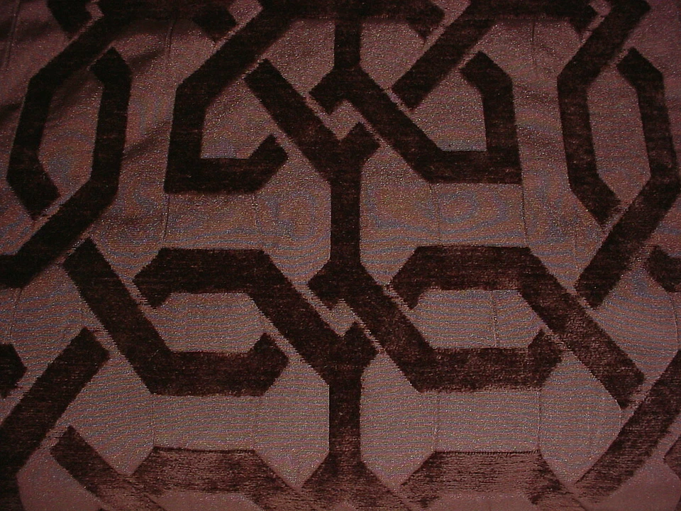 2 Scalamandre VW 00507244 Wexford Espresso Chenille Lattice Upholstery Fabric - Image 3 of 4