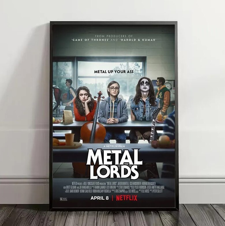 Metal Lords Movie Poster Art Gift Souvenir Room Decor Attraction Print