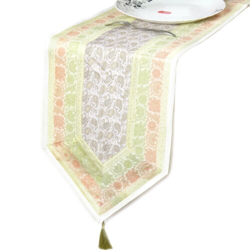 Brocade Table Runner Silk Tablecloth for Wedding Party Banquet Table Decoration - Picture 4 of 7