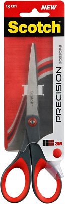 Scotch Präzisions Büroschere mit Edelstahlklingen - 18 cm - Ideal für