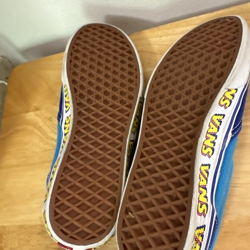 VANS 721454 SCARPE SKATEBOARD SLIP-ON SNEAKERS BAMBINI 7 Spell Out 2 Blu - Foto 7 di 8