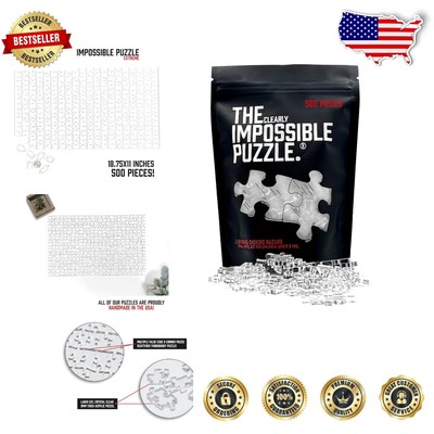 Clearly Impossible 500-Piece Hard Puzzle for Adults - Unique Jigsaw Challenge