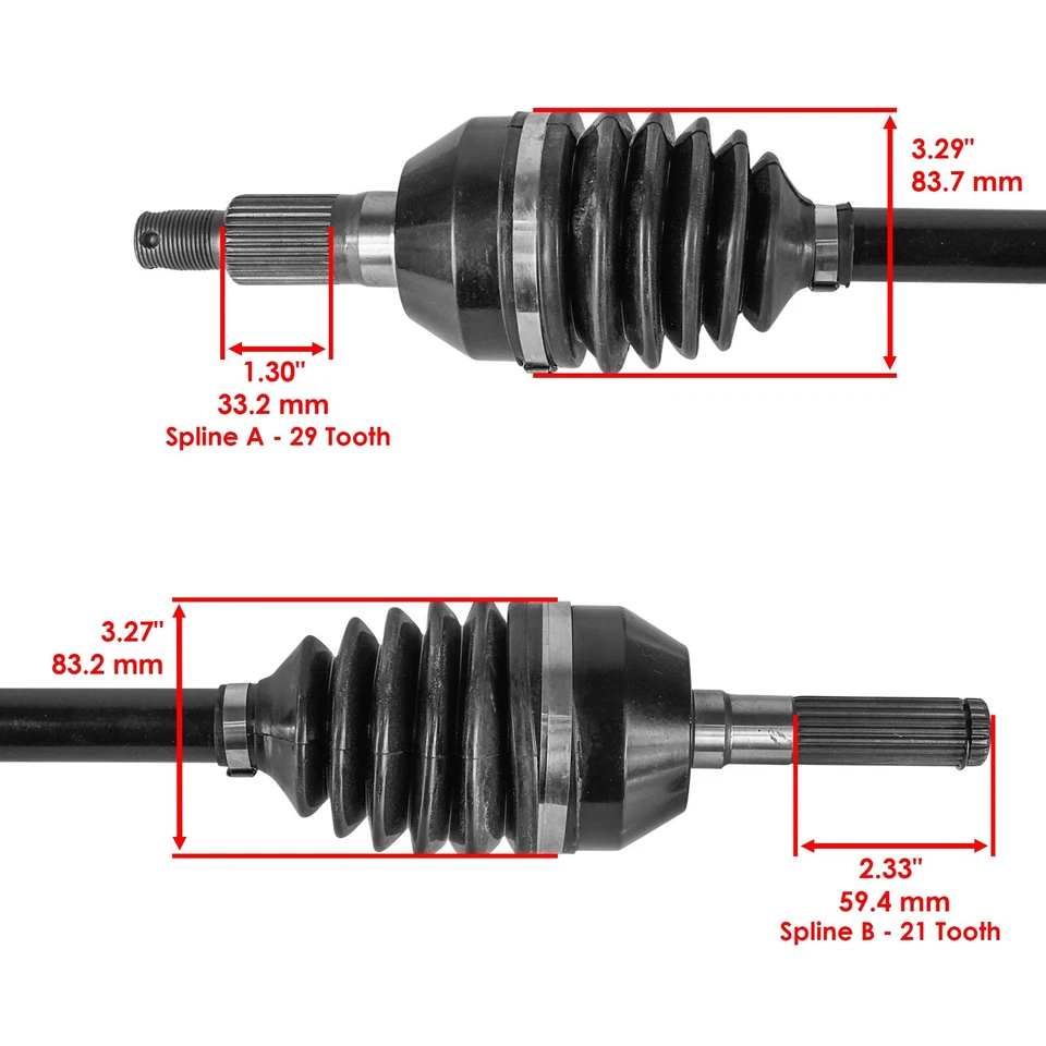 705402099 ejes delanteros CV para Can Am Maverick X3 Max Turbo R 2018 2020 izquierda/derecha Foto 3 de 4