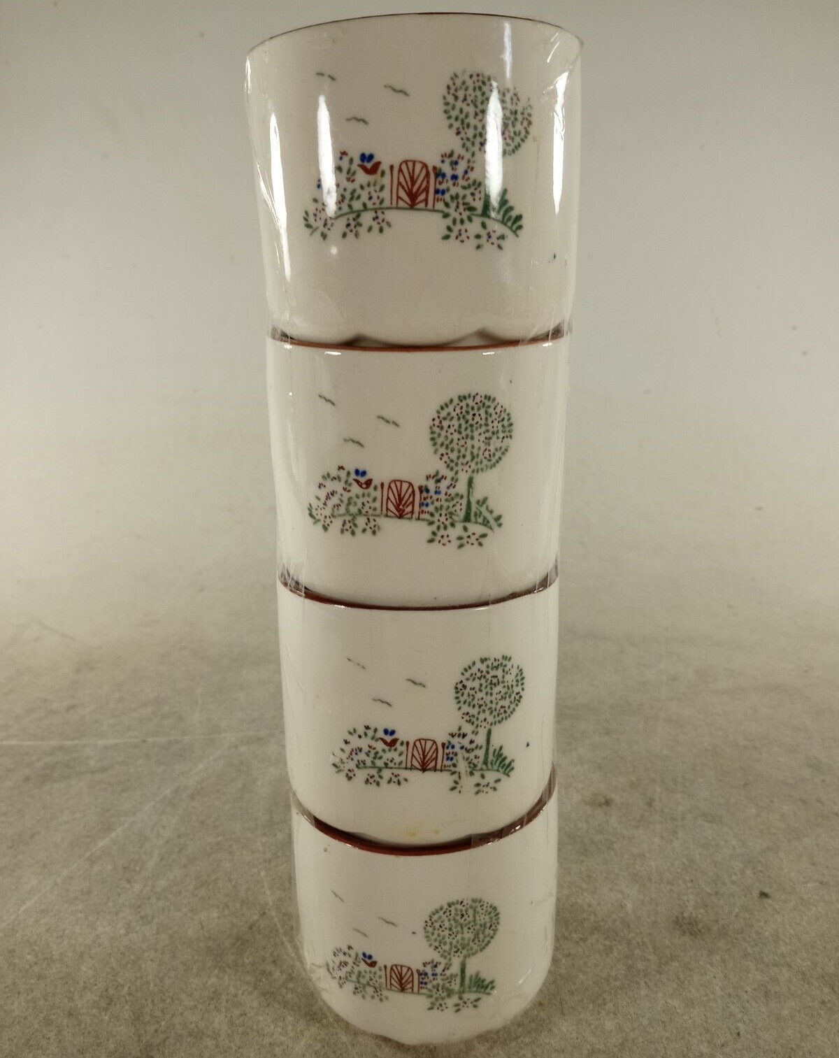 Ceramic Tealight Candle Holders Set of 4 Small Cups-image