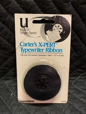 Universal Carter's X-Pert Typewriter Ribbon Single Black Spool 1/2