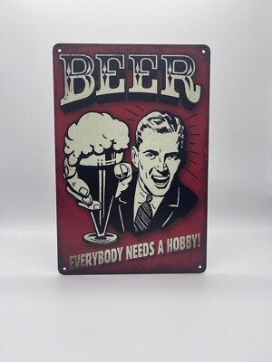 Blechschild Beer 20x30cm Nostalgie Retro Reklame Vintage Deko Geschenk Meme