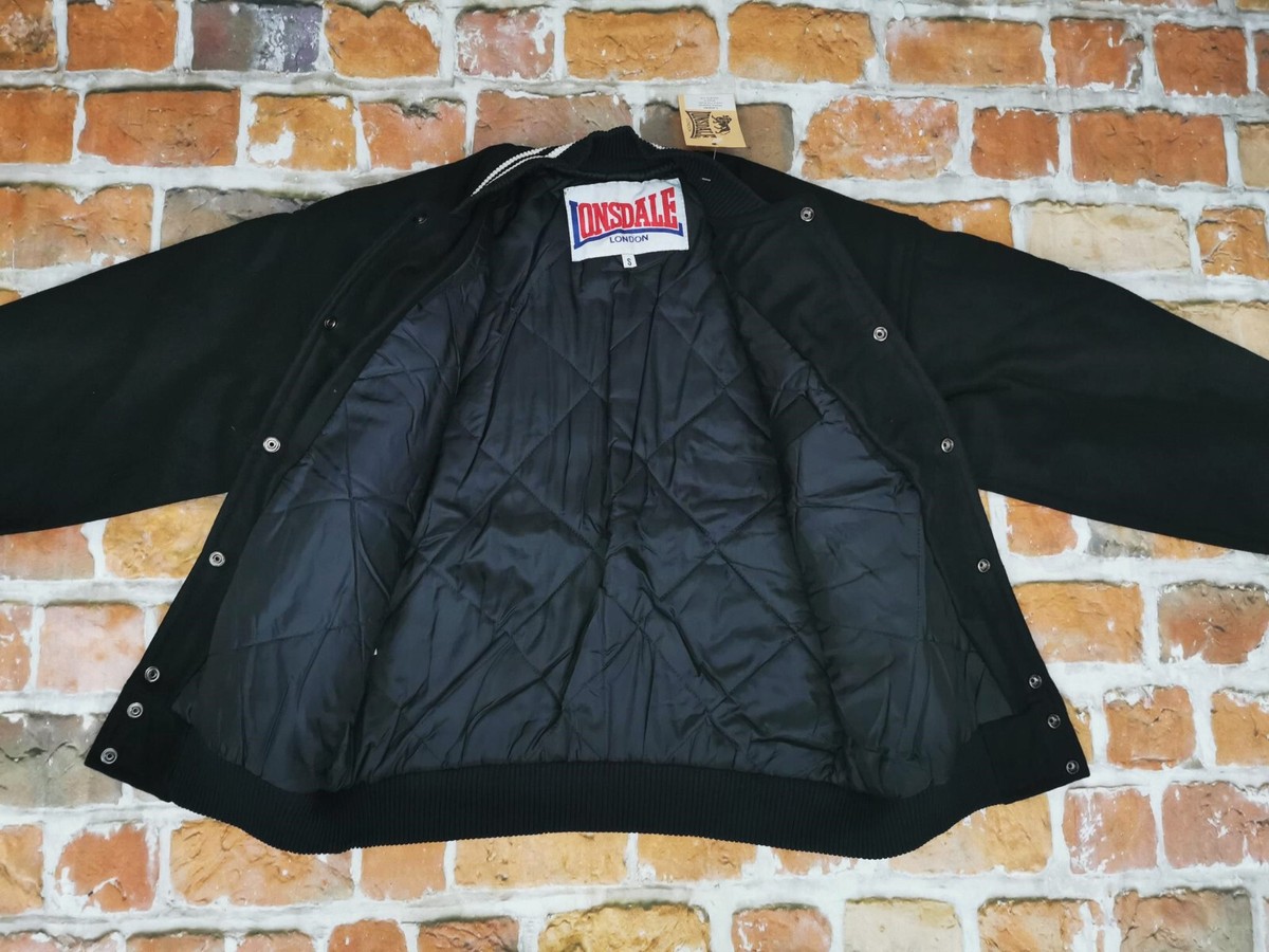 New Lonsdale London Vintage College Jacket Boxing Box Club New Lonsdale London Vintage College Jacket Boxing Box Club