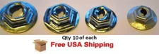 40 pcs Emblem Script Name Plate Thread Cutting Nuts GM 4 sizes 1/8 5/32 3/16 1/4