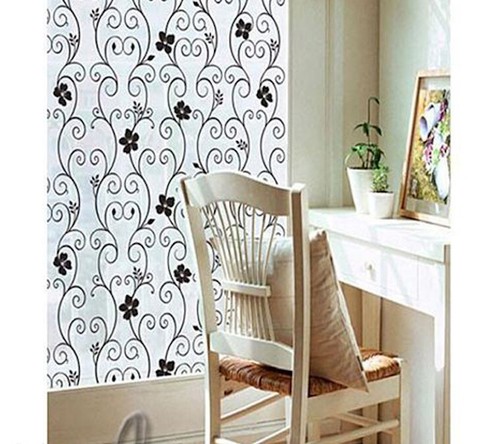 90cm x 2m Floral Privacy Frosted Frosting Removable Glass Stick Window Film - Picture 61 of 67