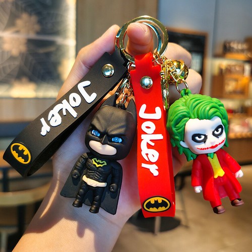 JOKER 3D Cartoon Keychains Cute PVC Pendants Keyrings Boys Girls Gift - Picture 2 of 7