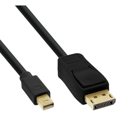 InLine  17136S Mini DisplayPort zu DisplayPort Kabel, schwarz, 0,5m