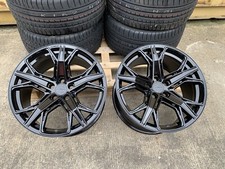 4x 19" Audi Style Multi-Spoke Black Flow Formed Alloy Wheels + Tyres A4 A5 A6 