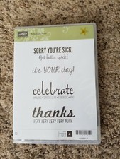 Stampin Up Fabulous Four: Sorry your Sick, It's Your Day, Świętuj, Dziękuję