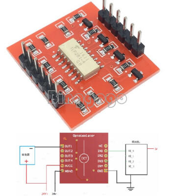 5PCS TLP281 4CH High/Low Level Expansion Board Optical Coupler Insulation Module