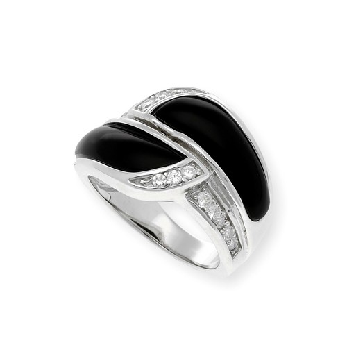 Anillo Mujer Plata de Ley Con Onix y Zirconio - Foto 2 di 3
