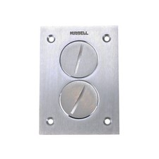 Hubbell Wiring Systems SA3625 Aluminum Round Floor Box Rectangle Duplex Screw
