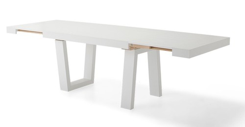 Wooden Table Ladies Lunch Extensible Modern Design White CIC-599 - Bild 2 von 6