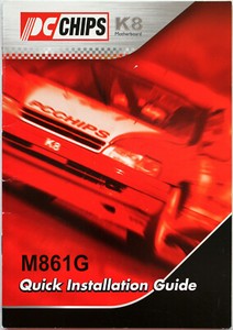 Retro-PC: PCChips K8 Motherboard M861G Quick Installation Guide