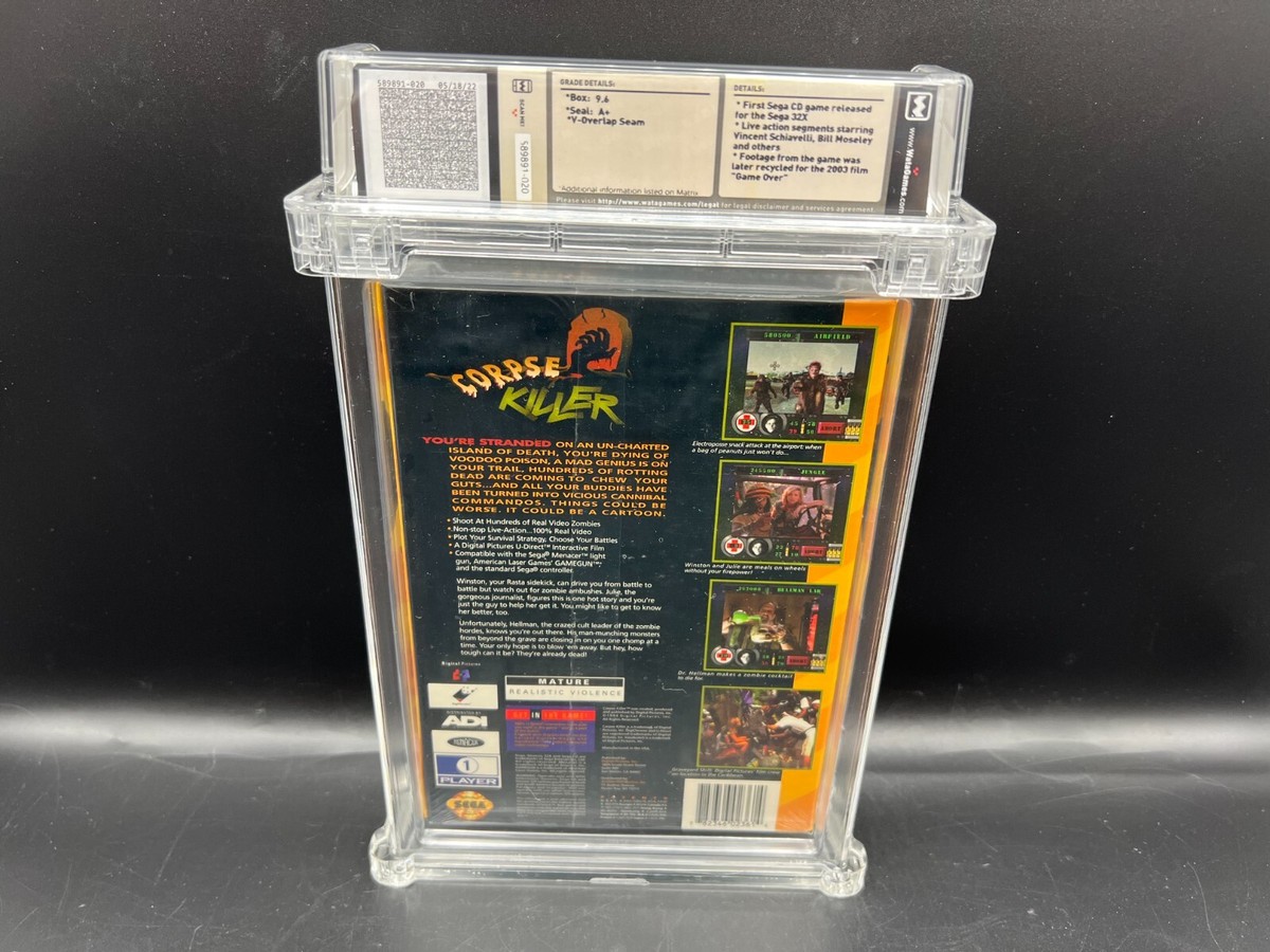 1994 Corpse Killer Sega CD 32X WATA 9.6 A+ FACTORY SEALED MINT VGA