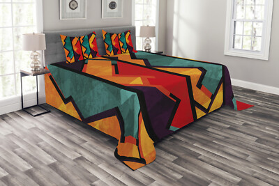 Artasticky Ethnisch Tagesdecke Set, Geometrische Modernes Design