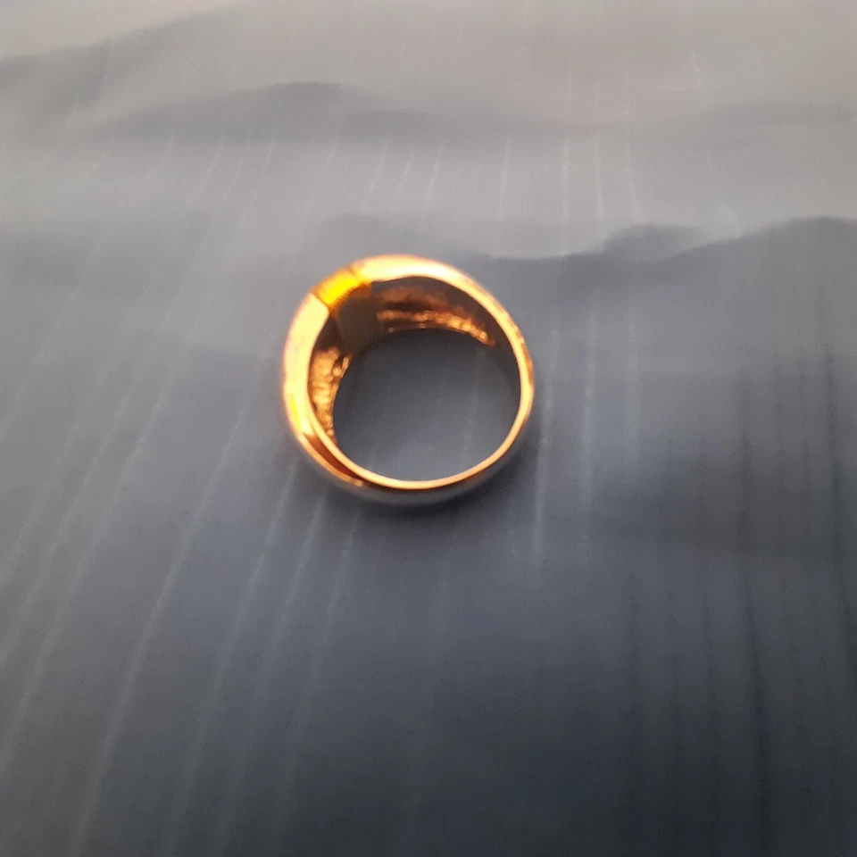 Anello metallo vintage color argento e oro - Immagine 4 di 4
