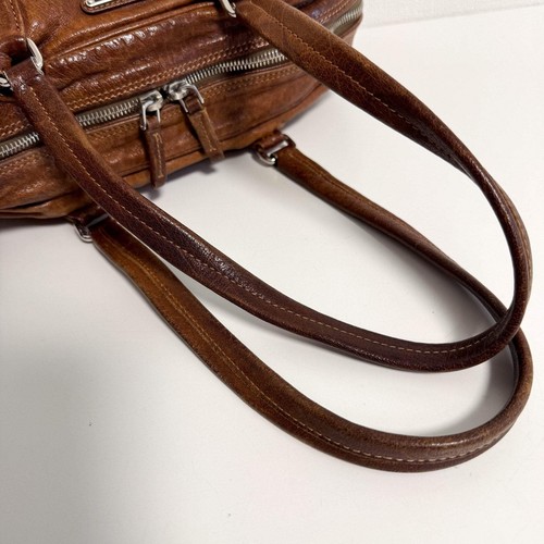 PRADA Y2K Brown Leather Shoulder Bag - Picture 5 of 23