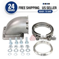 3" Vband 90 Degree Elbow Adapter Flange Cast 304 Stainless Steel For T3 T4 Turbo
