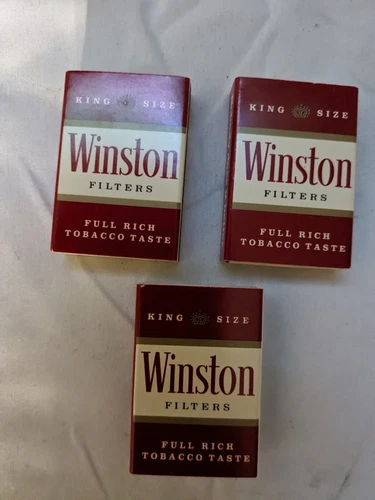 Lot of 3 Vintage Rare 1982 NOS Winston box matches Matchbooks Advertising
