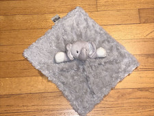 Little One Gray Rosette Swirl Elephant Security Blanket/Lovey