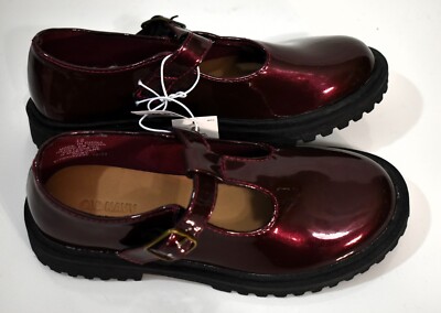 Old Navy Shoes Mary Janes Size 13 Shinny Burgundy Girl's | eBay