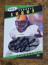 2003 Sage Hit Green Terrell Suggs Rookie Auto #A43 RC ASU Ravens SSP