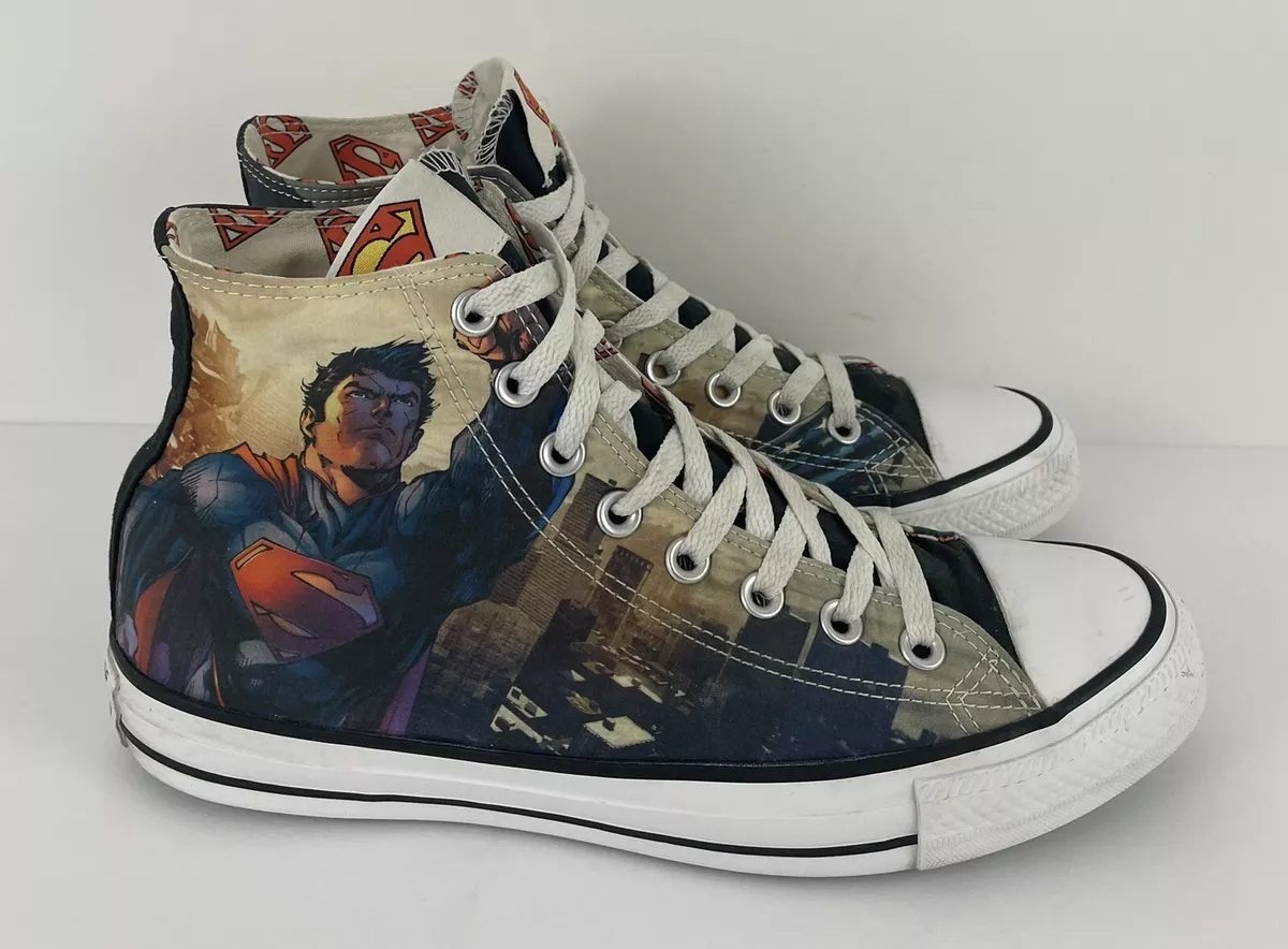 Converse All Star Unisex Superman High Top Sneakers Shoes Womens