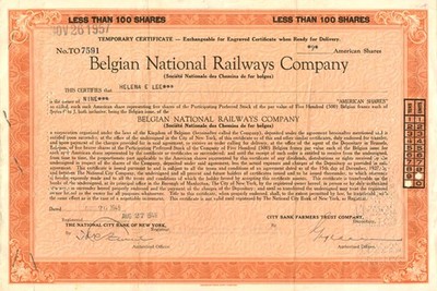 Belgian National Railways Co. - Foreign Stocks