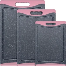 Extra Large Cutting Boards, Plastic Cutting Boards for Kitchen (Set of 3) Cut...