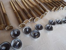 Lot De 10 Vis à Bois SPAX – Tête Fraisée Fendue Bombée – Laiton Massif 5x40mm