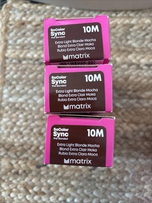3-Matrix Color Sync Demi-Permanent 10M Extra Light Blonde Mocha, 2 oz - 3 Pack!!