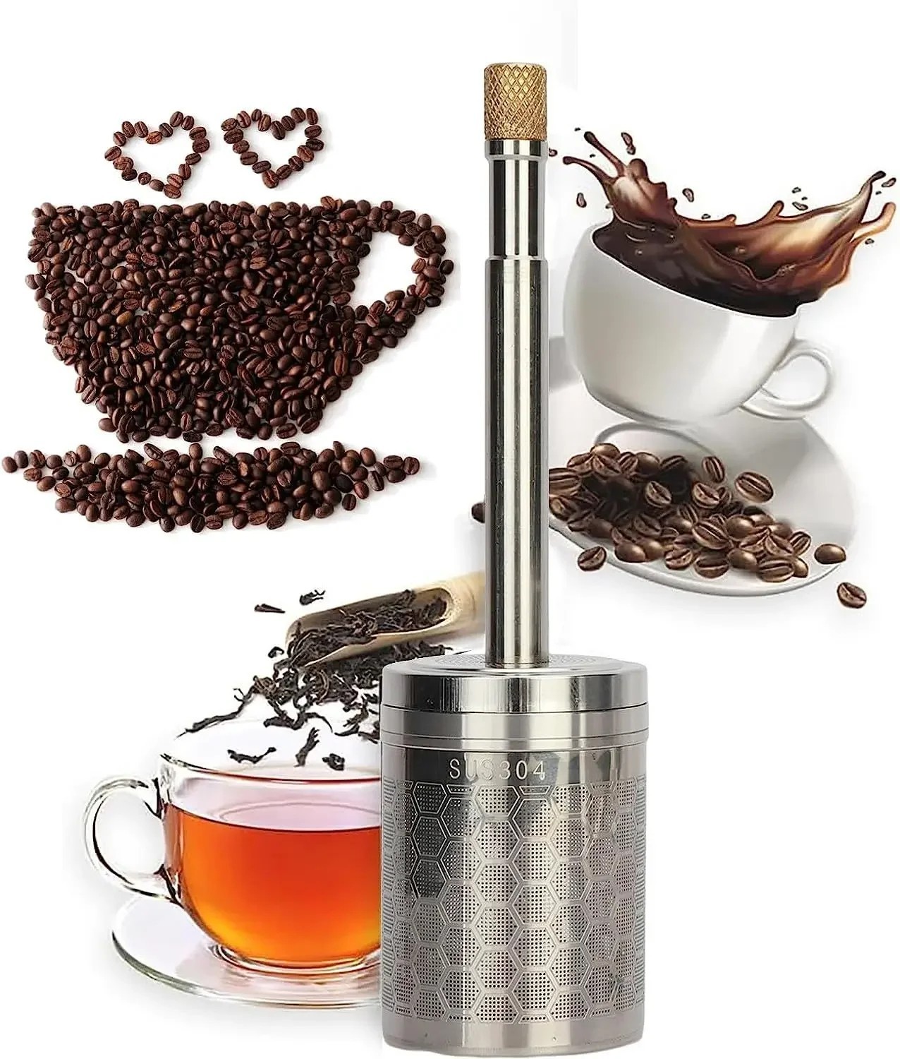 Portable Travel Coffee Brewer Final press Reusable Coffee Filter Coffee Maker